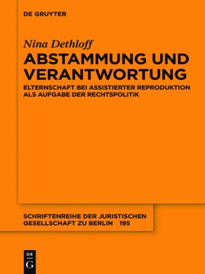 cover image of Abstammung und Verantwortung